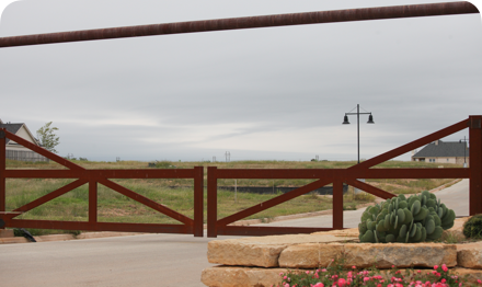 Veterans Garage Door installs automatic gates at ranches in the Abilene, Texas, area